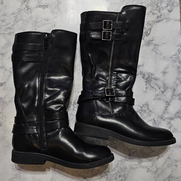 DREAM PAIRS Girls Knee High Fashion Riding Boots for Toddler/Little Kid/Big Kid - Picture 2 of 5